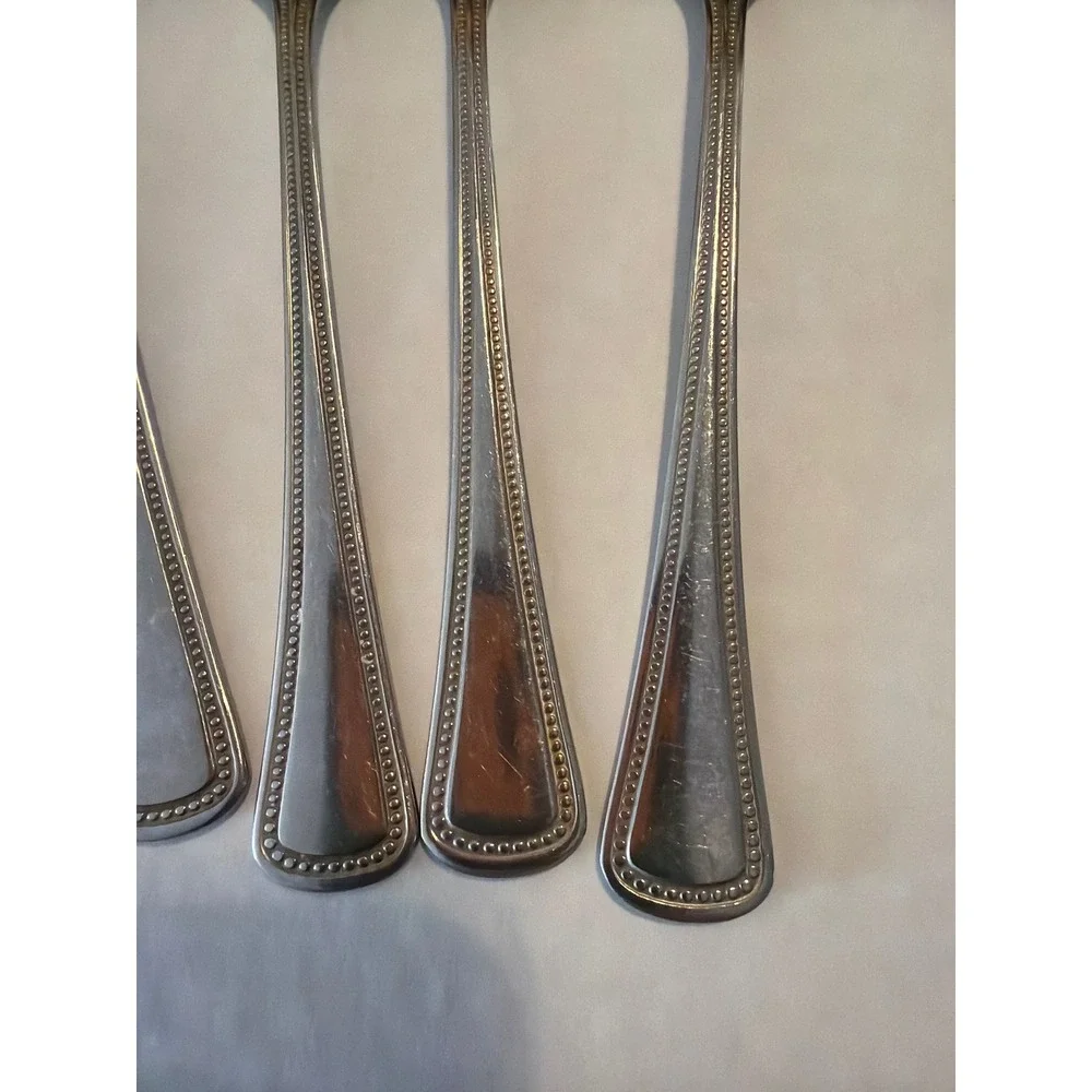 45 Piece Stainless Steel Needlepoint beaded artistry Oneida dinner forks